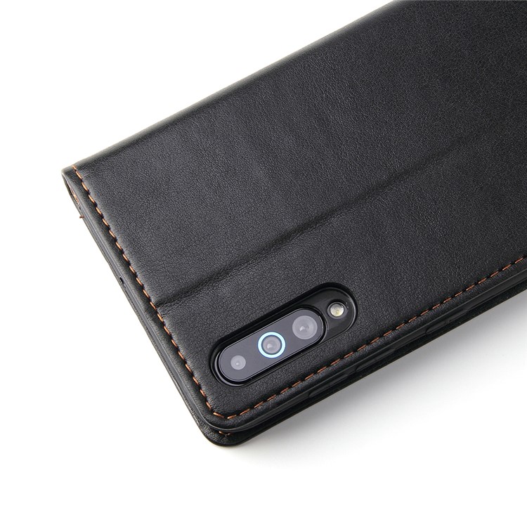 PU Leather + TPU Wallet Cell Phone Casing for Samsung Galaxy A50/A50s/A30s - Black-7
