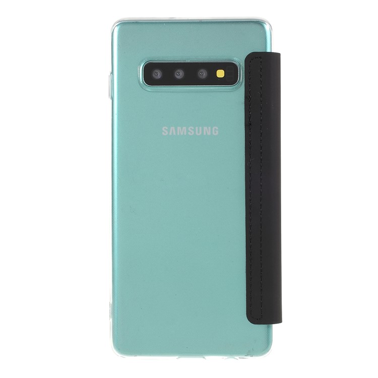 For Samsung Galaxy S10 Plus Ultra Mirror Leather Phone Shell - Black-2