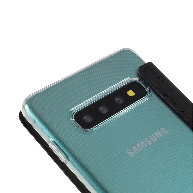 For Samsung Galaxy S10 Plus Ultra Mirror Leather Phone Shell - Black-4