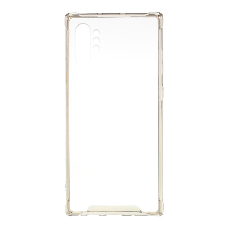 Drop-Proof Clear Acrylic Back + TPU Edge Hybrid Phone Casing for Samsung Galaxy Note 10 Plus - Grey-1