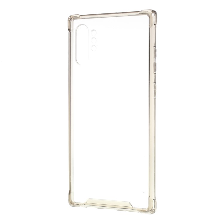 Drop-Proof Clear Acrylic Back + TPU Edge Hybrid Phone Casing for Samsung Galaxy Note 10 Plus - Grey-2