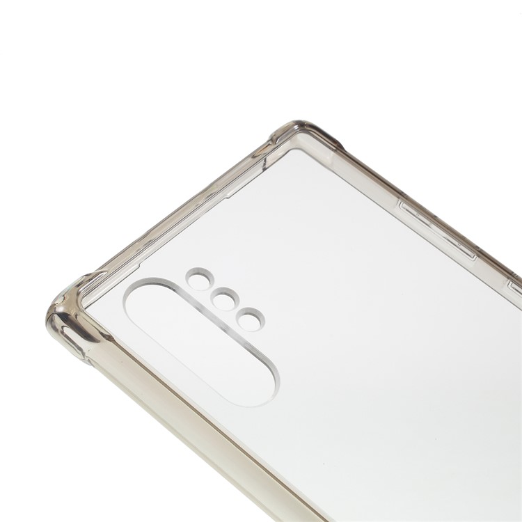 Drop-Proof Clear Acrylic Back + TPU Edge Hybrid Phone Casing for Samsung Galaxy Note 10 Plus - Grey-4