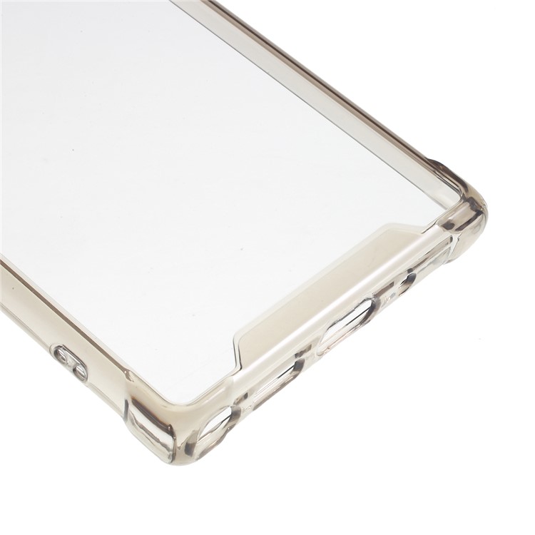 Drop-Proof Clear Acrylic Back + TPU Edge Hybrid Phone Casing for Samsung Galaxy Note 10 Plus - Grey-5
