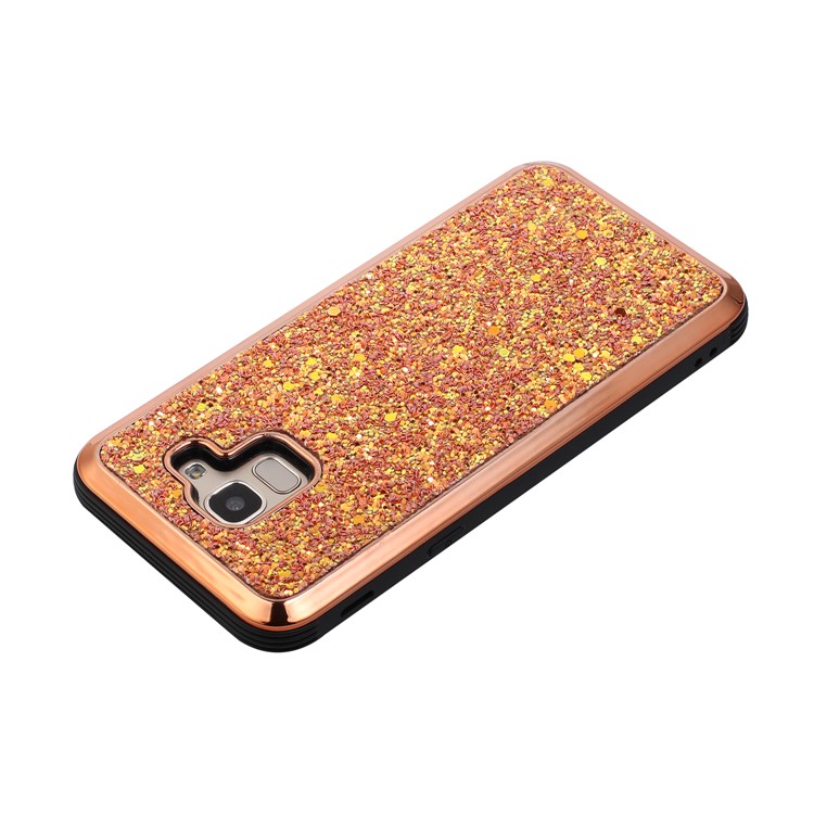Detachable 2-in-1 Glittery Sequins Electroplating PC+ Soft TPU Shell Caing for Samsung Galaxy J6 (2018) - Gold-2