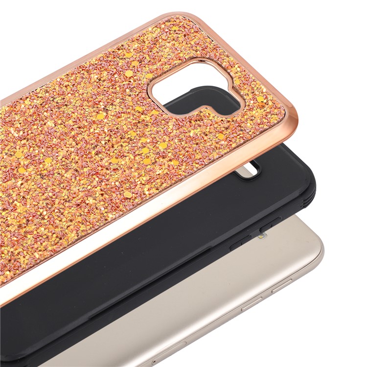 Detachable 2-in-1 Glittery Sequins Electroplating PC+ Soft TPU Shell Caing for Samsung Galaxy J6 (2018) - Gold-5