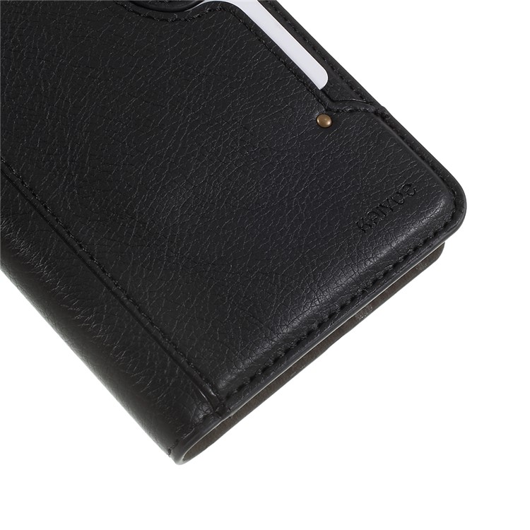 KAIYUE PU Leather Wallet Phone Case Stand Cover for Samsung Galaxy Note 10 - Black-4