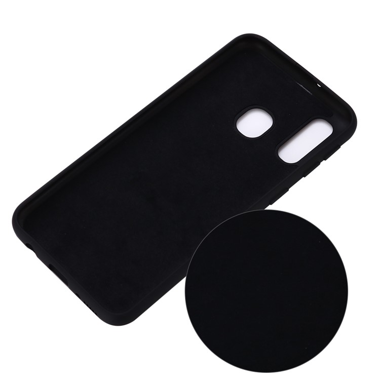 Liquid Silicone Case for Samsung Galaxy A30 - Black-3