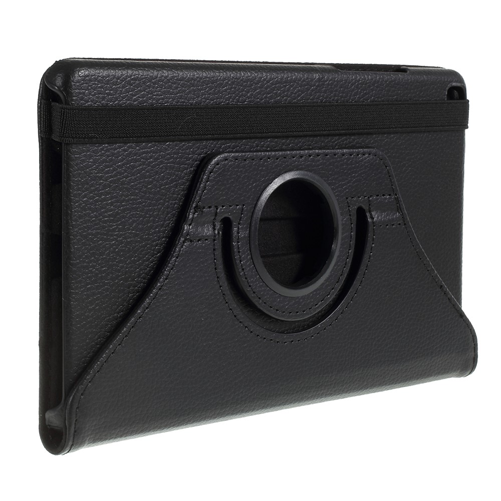 Litchi Texture PU Leather Protective Tablet Case for Samsung Galaxy Tab A 8.0 (2019) SM-T295 - Black-2