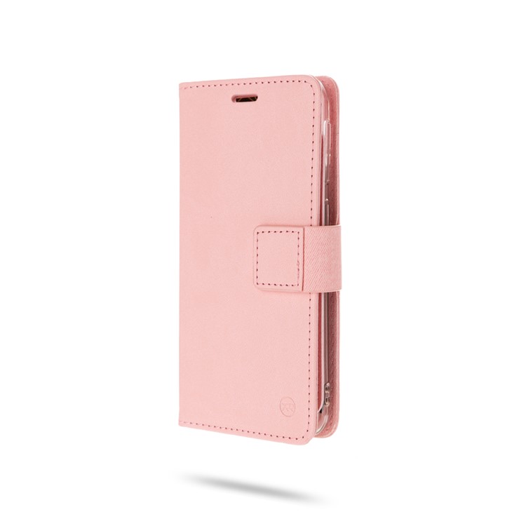 ROAR PU Couro + Tampa Da Concha Da Carteira Do Telefone TPU Para Samsung Galaxy A20e - Rosa-3