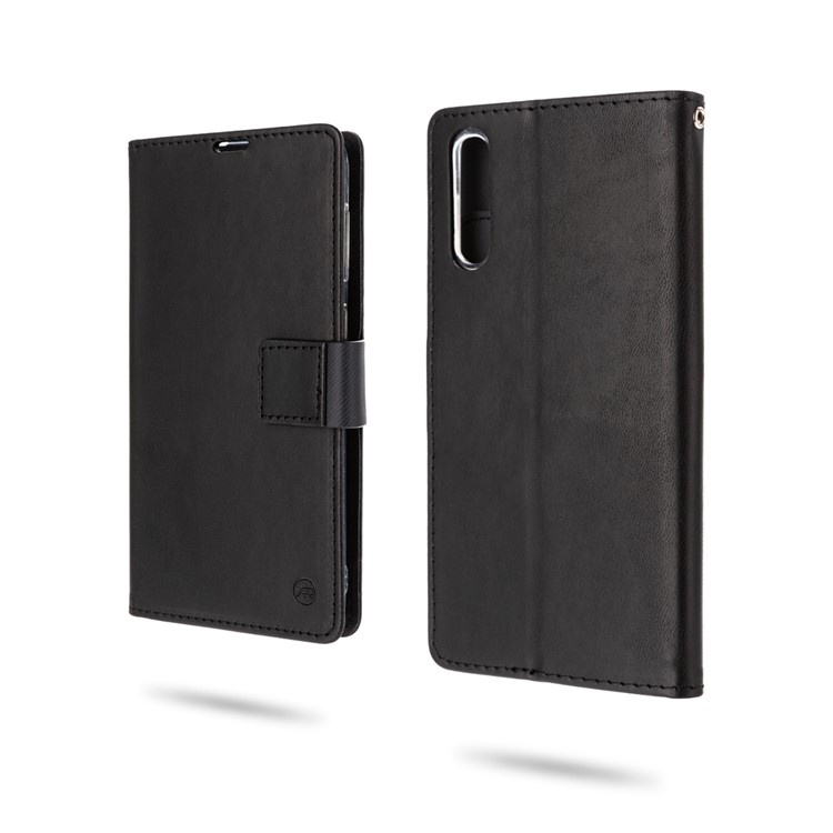 ROAR PU Couro + TPU Carteira Telefone Shell Para Samsung Galaxy A50 - Preto-1