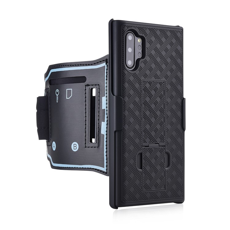 Nylon Sport Wrist Band Woven Pattern PC Phone Case with Kickstand for Samsung Galaxy Note 10 Plus-3