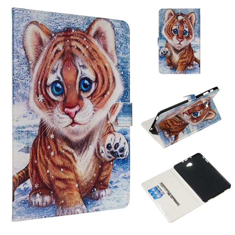 Marble Printing Skin Tablet Shell for Samsung Galaxy Tab A 10.1 (2016) T580/T585 - Tiger-1