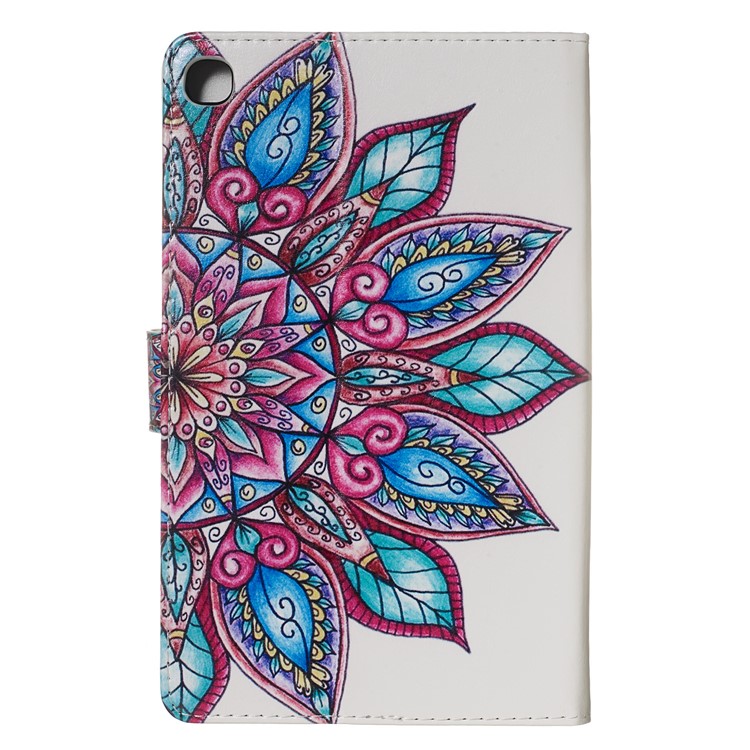 Marble Series Pattern Auto Wake & Sleep Leather Wallet Phone Cover for Samsung Galaxy Tab A 8.0 (2019) P200 / P205 - Mandala-2