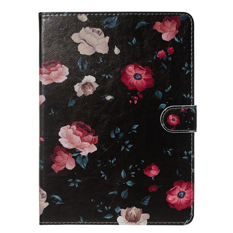 Marble Series Pattern Auto Wake & Sleep Leather Wallet Phone Cover for Samsung Galaxy Tab A 8.0 (2019) P200 / P205 - Various Flowers-4