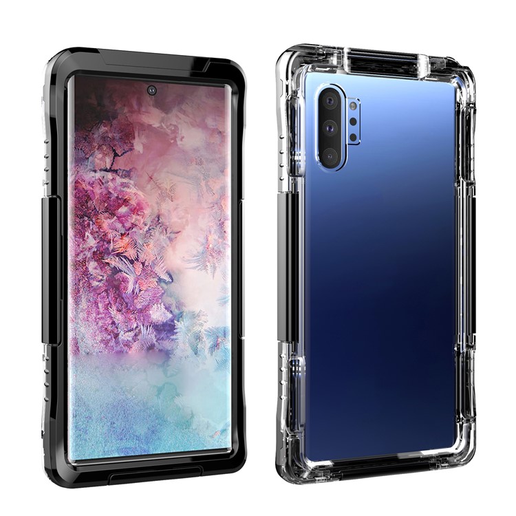 IP68 PC + TPU Celular PC + TPU Capa Para Samsung Galaxy Note 10 Plus / Nota 10 Mais 5G - Preto