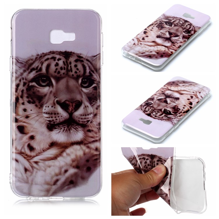 For Samsung Galaxy J4+ Animal Series Patterned IMD TPU Case - Leopard-1