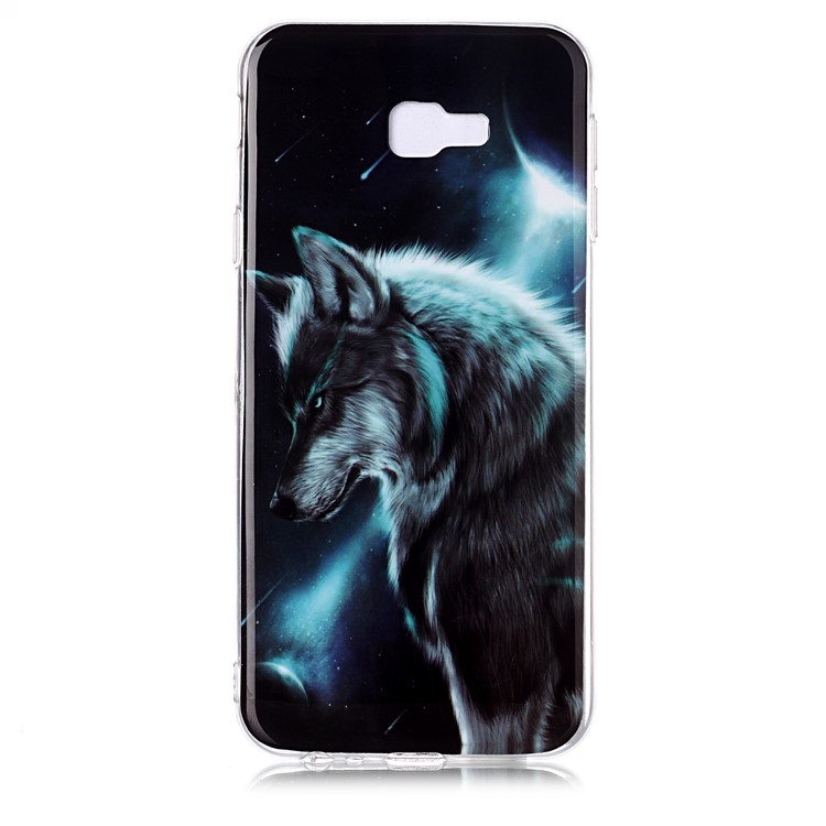 For Samsung Galaxy J4+ Animal Series Patterned IMD TPU Case - Wolf-2