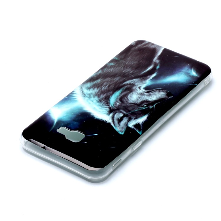 For Samsung Galaxy J4+ Animal Series Patterned IMD TPU Case - Wolf-4
