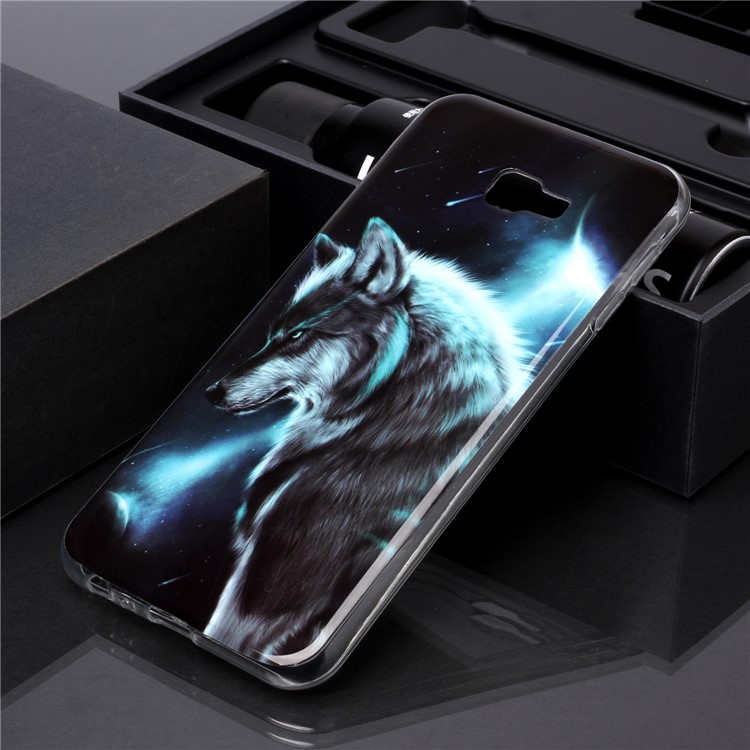 For Samsung Galaxy J4+ Animal Series Patterned IMD TPU Case - Wolf-5