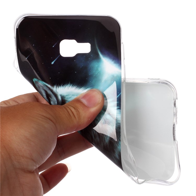 For Samsung Galaxy J4+ Animal Series Patterned IMD TPU Case - Wolf-6