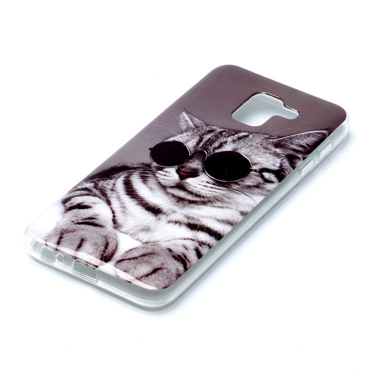 Animal Series Patterned IMD TPU Case for Samsung Galaxy J6 (2018) - Cat Wearing Glasses-3