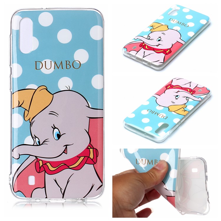 Animal Series Patterned IMD TPU Case for Samsung Galaxy M10/A10 - Elephant-1