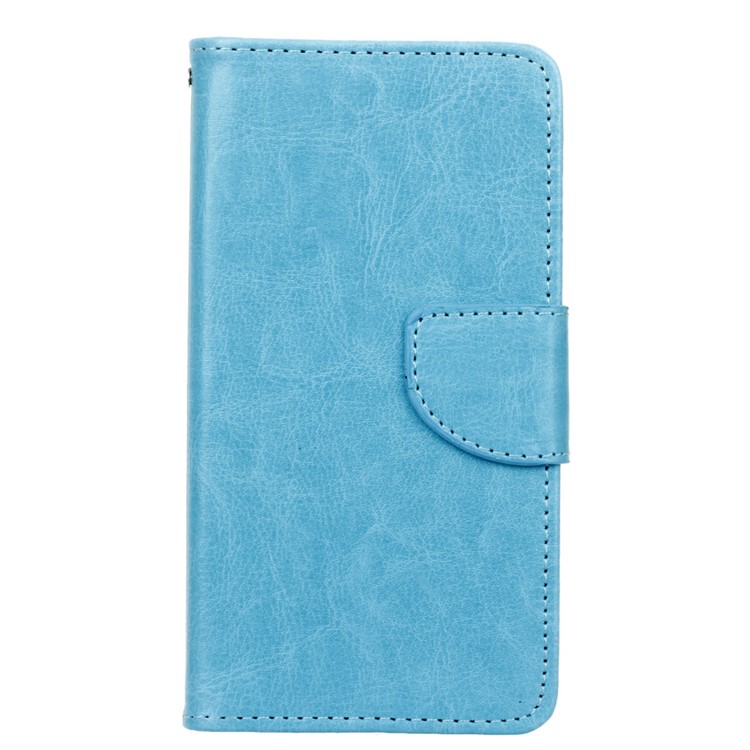 

Crazy Horse Leather Wallet Case for Samsung Galaxy A5 SM-A510F (2016) - Blue
