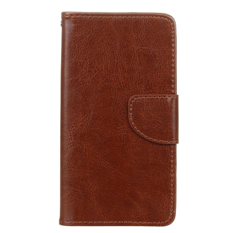 

Crazy Horse Leather Wallet Case for Samsung Galaxy A5 SM-A510F (2016) - Brown