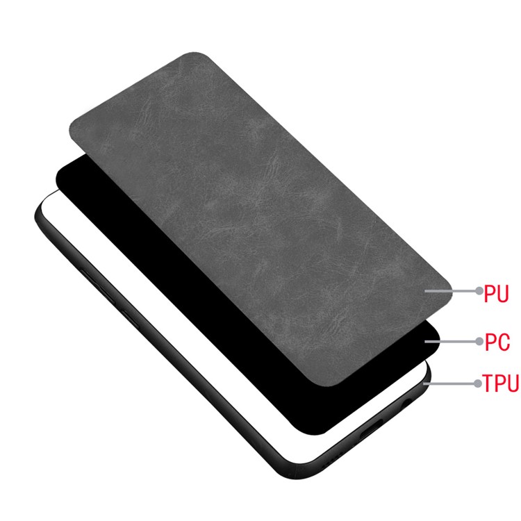 TPU Frame PC Back Coated with PU Leather Phone Case for Samsung Galaxy Note 10 Pro - Black-4