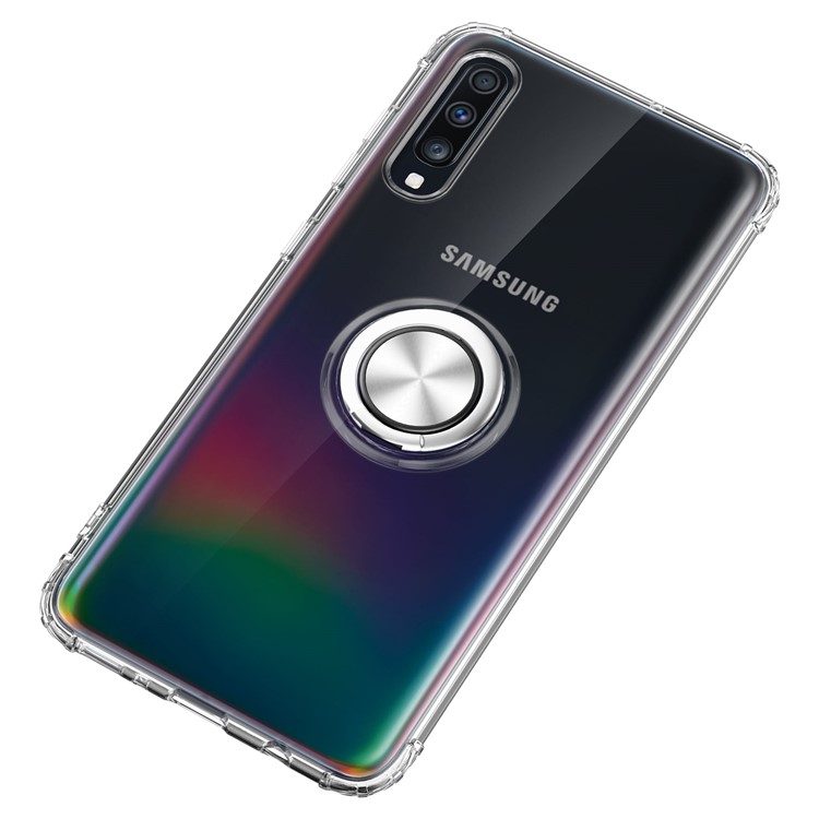 

Kickstand Прозрачный Чехол Для Телефона ТПУ Для Samsung Galaxy A50 [встроенный Магнитный Металлический Лист] - Прозрачный, Galaxy A50