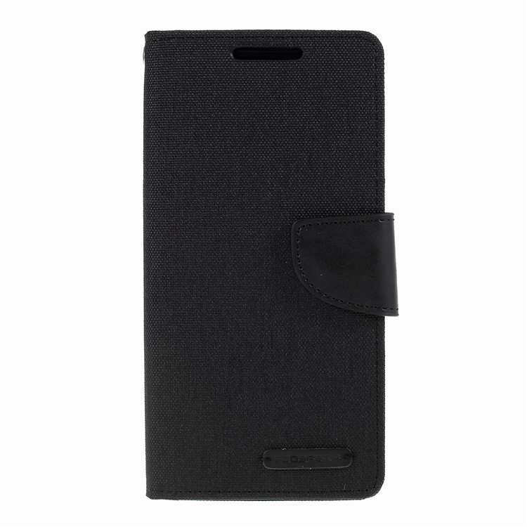 MERCURY GOOSPERY Canvas Leather Wallet Case for Samsung Galaxy Note 10 - Black-3