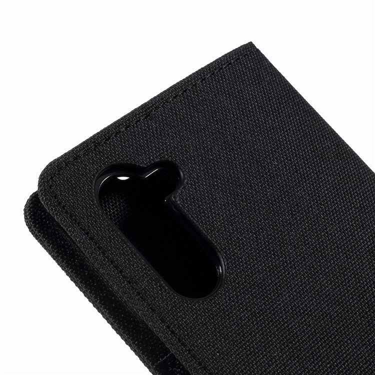 MERCURY GOOSPERY Canvas Leather Wallet Case for Samsung Galaxy Note 10 - Black-5