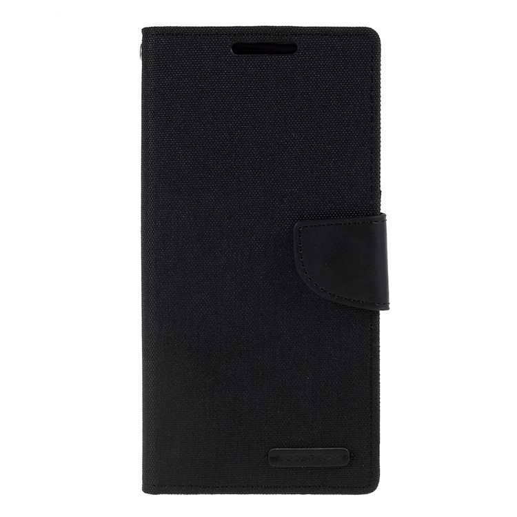 MERCURY GOOSPERY Canvas Diary Leather Mobile Phone Shell for Samsung Galaxy Note 10 Plus - Black-3