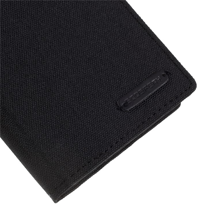 MERCURY GOOSPERY Canvas Diary Leather Mobile Phone Shell for Samsung Galaxy Note 10 Plus - Black-4