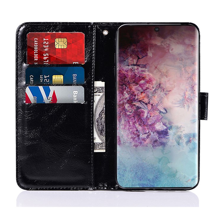 Vintage Premium PU Leather Wallet Case with Stand for Samsung Galaxy Note 10 Pro/Note 10 Plus - Black-4