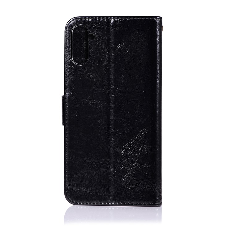 Premium Vintage Style PU Leather Wallet Phone Case for Samsung Galaxy Note 10 - Black-3