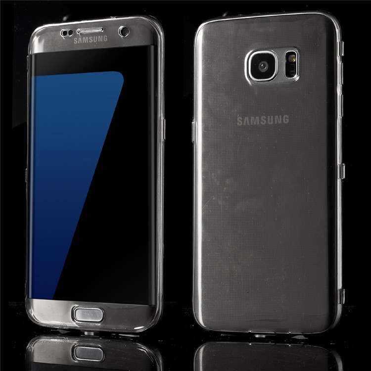 

Touchable Flip Soft TPU Cover for Samsung Galaxy S7 edge G935 - Grey