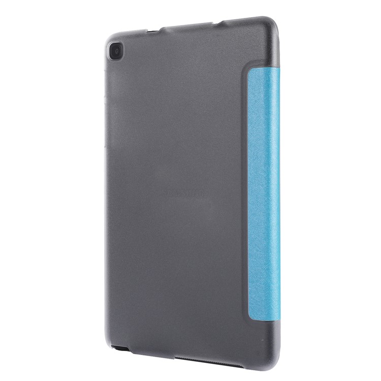 Silk Texture Tri-fold Stand Leather Case for Samsung Galaxy Tab A 8.0 (2019) - Dark Blue-3