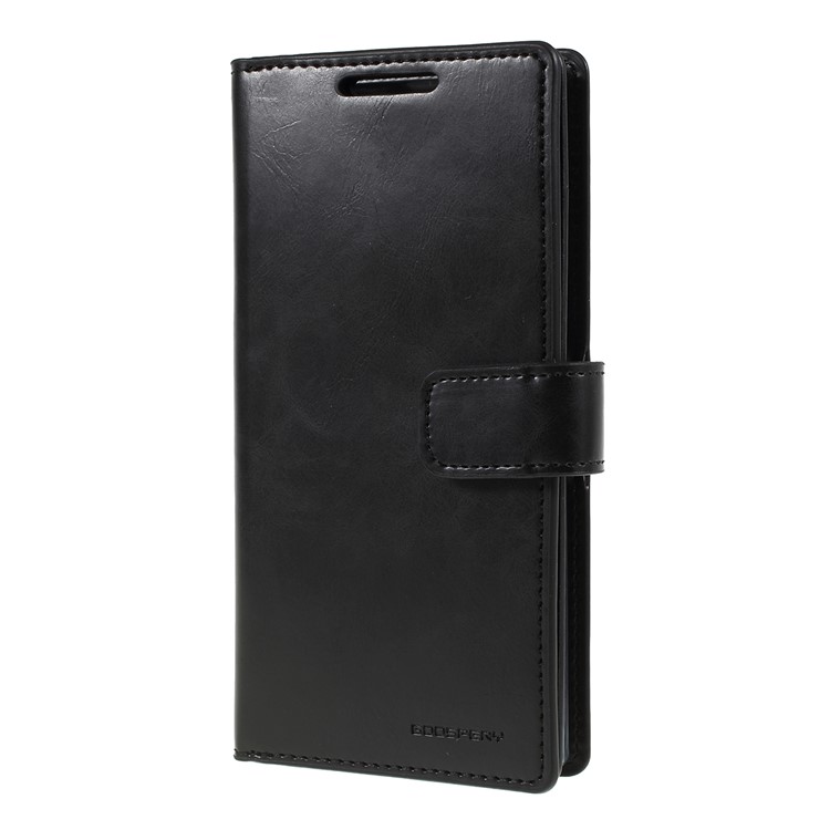 MERCURY GOOSPERY Mansoor Estilo Carteira PU Couro Cobrindo Para Samsung Galaxy Note 10 - Preto-1