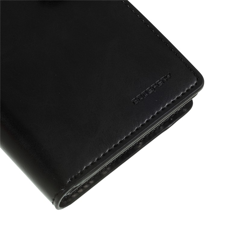 MERCURY GOOSPERY Mansoor Estilo Carteira PU Couro Cobrindo Para Samsung Galaxy Note 10 - Preto-4