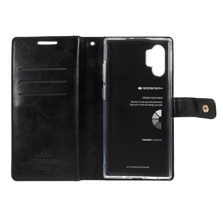 Capa De Couro MERCURY GOOSPERY Mansoor Para Samsung Galaxy Note 10 Plus - Preto-6