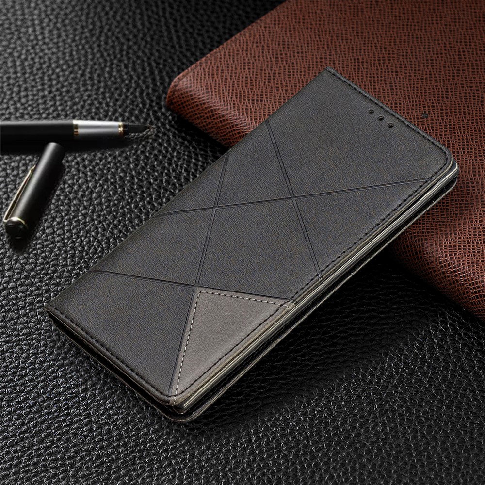 Auto-absorbiertes Leder-Handy-Ständer-Etui Mit Kartenfächern Für Samsung Galaxy Note 10 Pro - Schwarz-5