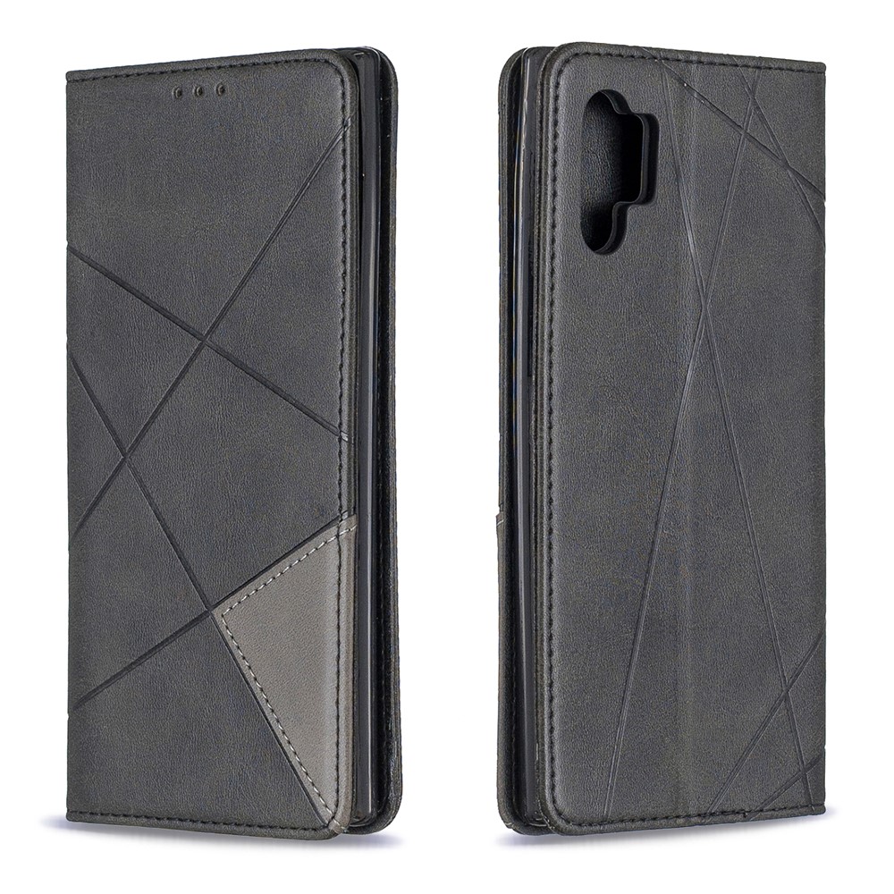 Auto-absorbiertes Leder-Handy-Ständer-Etui Mit Kartenfächern Für Samsung Galaxy Note 10 Pro - Schwarz-9