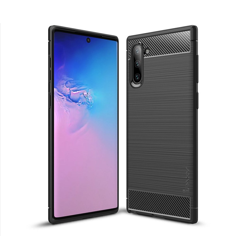 

IPAKY Защитная Крышка Из Матового TPU Для Samsung Galaxy Note 10 С Отделкой Из Углеродного Волокна - Черный, Galaxy Note 10