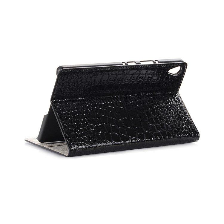 Crocodile Skin Wallet Stand Leather Tablet Shell for Huawei MediaPad M6 8.4-inch - Black-3