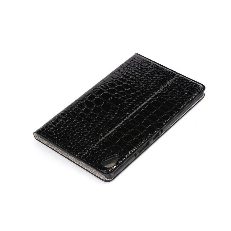 Funda De Piel De Cocodrilo Con Soporte De Tableta De Cuero Para Huawei Mediapad M6 De 8.4 Pulgadas - Negro-5