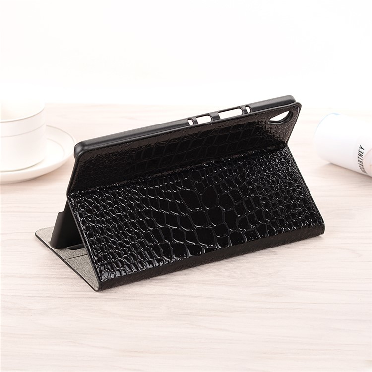 Funda De Piel De Cocodrilo Con Soporte De Tableta De Cuero Para Huawei Mediapad M6 De 8.4 Pulgadas - Negro-8