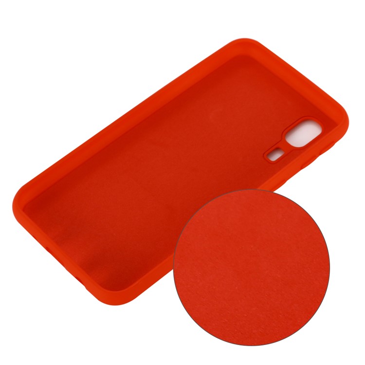 Liquid Silicone Phone Shell for Samsung Galaxy A2 Core - Red-3