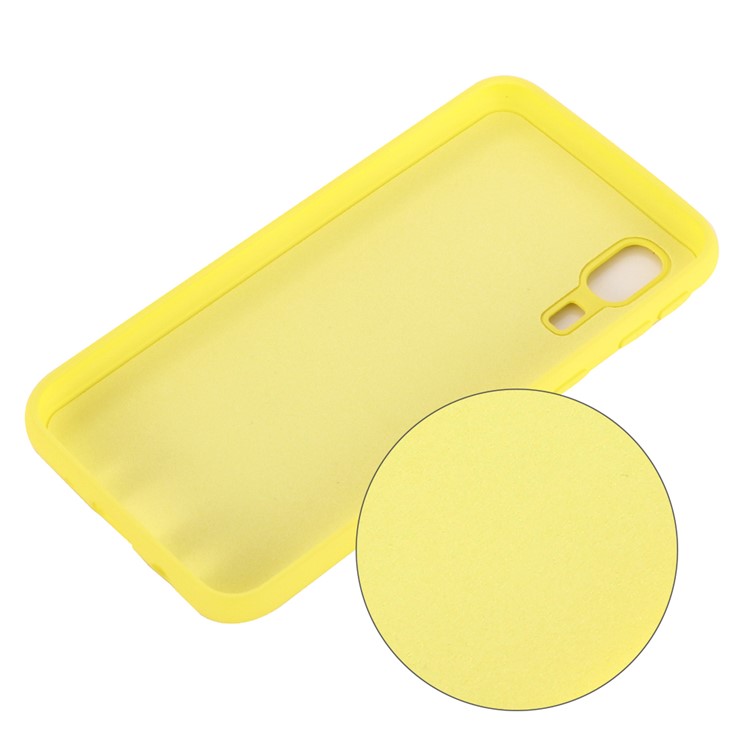 Shell Del Telefono in Silicone Liquido Per Samsung Galaxy A2 Core - Giallo