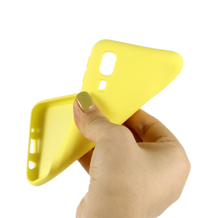 Cascado de Telefone de Silicone Líquido Para Samsung Galaxy A2 Core - Amarelo